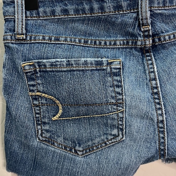 American Eagle Jean Short Skinny Stretch Cutoff Vintage Y2K Fray Cuff Distressed - Picture 6 of 12